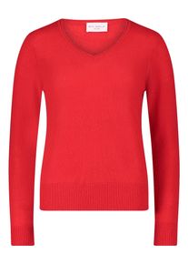Betty Barclay Damen Strickpullover "Betty Barclay Kaschmir-Pullover mit V-Ausschnitt", rot, Basic, Gr. 46, Strick, Obermaterial: 100% Kaschmir.,