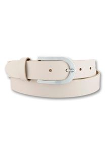 Bernd Götz BERND GÖTZ Damen Ledergürtel, beige, casual, Gr. 105, unifarben, Rindsleder, Gürtel, mit Schließe in Hufeisenoptik