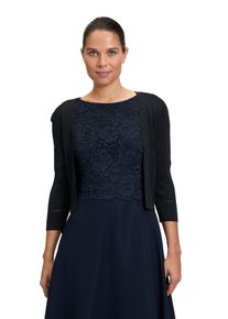 Vera Mont Damen Strickjacke "Vera Mont Strickbolero ohne Verschluss", blau, elegant, Gr. M, Strick, Obermaterial: 80% Viskose, 20% Polyester