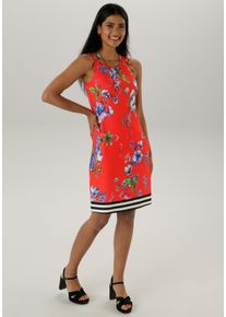 Damen Sommerkleidrot, hellblau, blau, hellgrün, grün, weiß, rose, lila, türkis, petrol, schwarz, gelb,, casual, Gr. 38, Aniston SELECTED, geblümt,