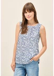 Cecil Damen Blusentop, weiß, casual, Gr. XL, bedruckt, Web, 100% Baumwolle, Blusen, aus reiner Baumwolle