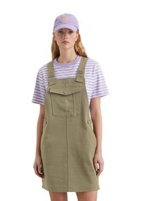 Marc O'Polo Damen Minikleid "aus Cotton Stretch Twill", grün, casual, Gr. XL, MARC O'POLO DENIM, unifarben, Obermaterial: 98% Baumwolle, 2% Elasthan; Futter: