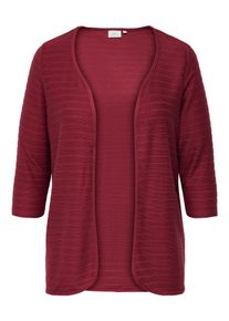 Only CARMAKOMA Damen Strickjacke "CARTENNA 3/4 CARDIGAN JRS", rot, modisch, Gr. M, unifarben, Strick, Obermaterial: 70% Polyester, 30% Viskose,