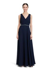 Vera Mont Damen Abendkleid "Vera Mont Abendkleid mit Plissee", blau, festlich, Gr. 46, Chiffon, Obermaterial: 100% Polyester. Futter: 100%