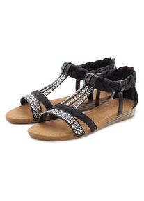 Lascana Damen Sandale "Sommerschuh, Sandalette", Gr. 43, schwarz, Obermaterial: 100% Lederimitat. Futter: 100% Lederimitat. Decksohle: 100%