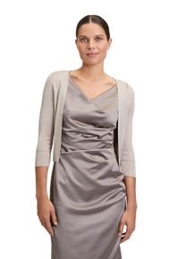 Vera Mont Damen Strickjacke "Vera Mont Strickbolero ohne Verschluss", beige, elegant, Gr. L, Strick, Obermaterial: 80% Viskose, 20% Polyester