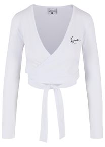 Karl Kani Herren Longsleeve "Karl Kani Damen", weiß, klassisch, Gr. XL, 95% Baumwolle, 5% Elasthan, Shirts