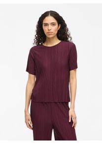 Vila Damen Kurzarmshirt "VIPLISA O-NECK S/S TOP - NOOS", lila, modisch, Gr. M, unifarben, Jersey, Obermaterial: 65% Polyester, 35% Viskose, Shirts