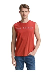Tom Tailor Herren T-Shirt, rot, casual, Gr. L, bedruckt, Obermaterial: 100% Baumwolle, Shirts, mit Logo-Print