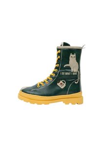 DOGO Damen Stiefelette "Gisele Red Fox Damen Stiefel / Female", Gr. 40, gelb, Lederimitat, Schuhe, Vegan