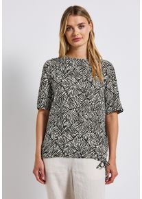 Street One Damen T-Shirtpine grove grün, casual, Gr. 36, bedruckt, Stoff, Vorderseite: 100% Polyester; Rückseite: 95% Viskose, 5% Elasthan, Shirts,
