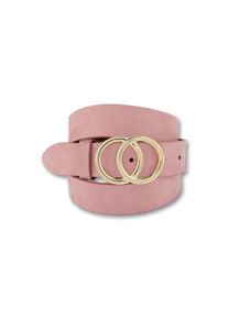 Bernd Götz BERND GÖTZ Damen Ledergürtel, rosa, casual,feminin,klassisch,modisch, Gr. 80, unifarben mit Farbeinsatz, Leder, Gürtel, mit Doppelschließe