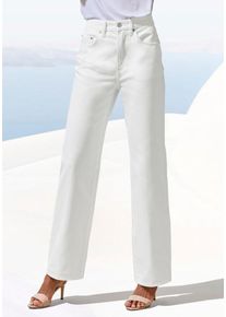 Lascana Weite Jeans weiß Gr. 36 für Damen. Figurumspielend. Nachhaltig.