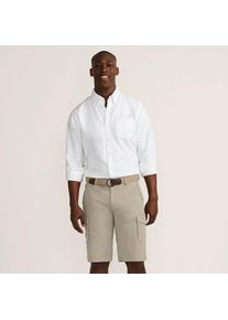 LANDS' END Cargo-Shorts mit G&uuml;rtel, Herren,  Wei&szlig;, Baumwoll-Mischung, by Lands' End