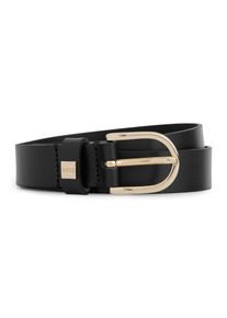 BOSS Damen Ledergürtel "Scarlet B. 2,5cm N-R", schwarz, Basic, Gr. 90, unifarben, Leder, Gürtel, mit goldfarbener Schliesse und BOSS-Logo auf der