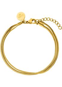 PURELEI Damen Armband "Schmuck Geschenk Two Layers Armkette, 23493-Bracelet-Two-Layers", Edelstahl, gold, Edelstahl, Armbänder