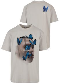 Herren Kurzarmshirt "Upscale by Mister Tee Herren Le Papillon Oversize Tee", grau, casual, Gr. XXL, UPSCALE BY MISTER TEE, unifarben, 100% Baumwolle,