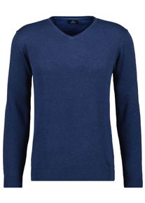 Ragman Herren V-Ausschnitt-Pullover, blau, casual, Gr. XL, 100% Baumwolle, Pullover
