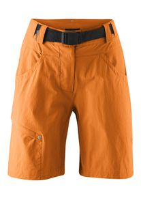 Gonso Damen Fahrradhose "Mira Basic", orange, Gr. 36, 90% Polyamid, 10% Elastan, Hosen, kurze Damen Radhose mit Sitzpolster, wasserabweisend, inkl.
