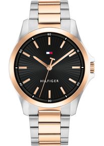 Tommy Hilfiger Herren Quarzuhr "BRUCE"silberfarben, schwarz, Armbanduhren, Armbanduhr, Herrenuhr, Edelstahlarmband, analog