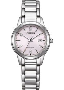 Citizen Damen Solaruhr, silber, Armbanduhren, Armbanduhr, Damenuhr, Edelstahlarmband, Datum