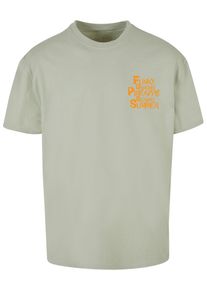 Merchcode Herren T-Shirt "Merchcode Funky Pineapple Oversized T-shirt", weiß, casual, Gr. L, bedruckt, 100% Baumwolle, Shirts