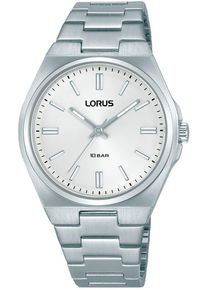 Lorus Damen Quarzuhrsilberfarben, weiß, Armbanduhren, Armbanduhr, Damenuhr, Edelstahlarmband, analog, Leuchtindizes
