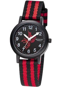 Regent Uhren REGENT Kinder Quarzuhr, schwarz, Armbanduhren, Armbanduhr,Kinderuhr,Lernuhr,Mädchen, Jungen,Schulanfang,Geschenkidee