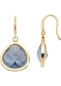 Leonardo Damen Paar Ohrhaken "Ohrhänger Juvinga, 024426", Edelstahl, gold, Edelstahl, Ohrringe, mit Glasstein