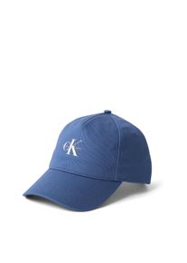 Damen Baseball Cap "MONOLOGO PRINTED BASEBALL CAP", blau, casual, Calvin Klein Jeans, unifarben, Web, Baumwolle, Caps, Mit festem Schirm