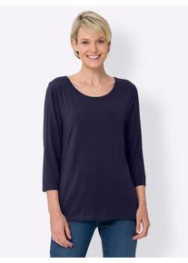 Classic Basics Damen 3/4-Arm-Shirt "3/4-Arm-Shirt", blau, Gr. 38, unifarben, 95% Viskose, 5% Elasthan, Shirts