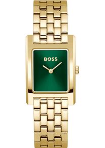 BOSS Damen Quarzuhr "LUCY"goldfarben, grün, Armbanduhren, Damenuhr, Armbanduhr, analog, Lederarmband
