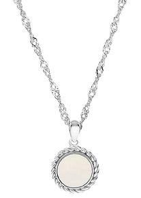 Amor Damen Kette mit Anhänger "Silverchic, 2036016", Silber 925 (Sterlingsilber), L: 45cm, beige, Silber 925 (Sterlingsilber), Halsketten, mit