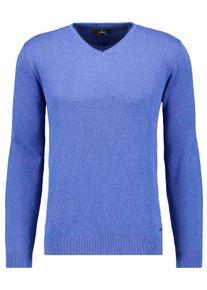 Ragman Herren V-Ausschnitt-Pullover, blau, casual, Gr. XXL, 100% Baumwolle, Pullover