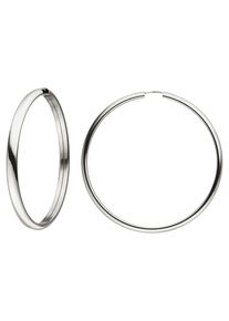 Jobo Damen Paar Creolen, Silber 925 (Sterlingsilber), silber, Silber 925 (Sterlingsilber), Ohrringe, 925 Silber 50 mm