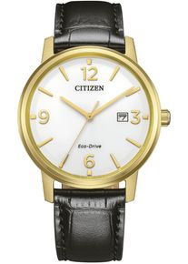 Citizen Herren Solaruhrschwarz, Armbanduhren, Armbanduhr, Herrenuhr, Edelstahlarmband, analog, Tag, Kristallglas