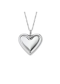 Fossil Damen Kette mit Anhänger "Schmuck Geschenk Edelstahl JEWELRY Herz, JF04836040", Edelstahl, L: 56cm B: 1mm, silber, Edelstahl, B:1mm, Halsketten