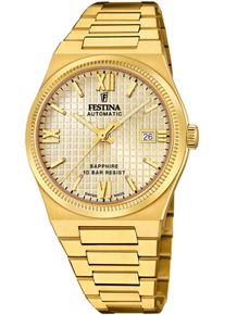 Festina Damen Automatikuhr "Rivé Collection", gold, Armbanduhren, Armbanduhr, Damenuhr, Herrenuhr, Swiss Made, meachanische Uhr