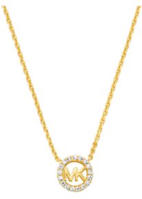 Michael Kors Damen Kette mit Anhänger "PREMIUM, MKC1726CZ791, MKC1726CZ710, MKC1726CZ040", Silber 925 (Sterlingsilber), L: 43cm, gold, Silber 925