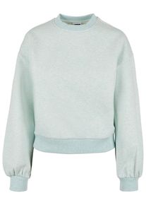 Urban Classics Damen Sweater "Urban Classics Damen Ladies Oversized Color Melange Crewneck", blau, Gr. 4XL, unifarben, 65% Baumwolle, 35% Polyester,