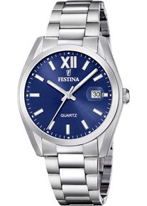 Festina Damen Quarzuhr, silber, Armbanduhren, Armbanduhr, Damenuhr, Herrenuhr, Edelstahlarmband, analog, Tag