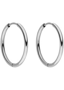 PURELEI Damen Paar Creolen "Schmuck Geschenk Sleeky Ohrringe, 22492", Edelstahl, silber, Edelstahl, Ohrringe