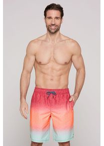 CAMP DAVID Herren Badeshortsrot, mint, Gr. M, Polyamid, Polyester, Elasthan, Badehosen, mit Einschubtaschen