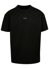 Merchcode Herren T-Shirt "Merchcode Herren Love Heavy Oversized Tee", schwarz, casual, Gr. XS, bedruckt, 100% Baumwolle, Shirts