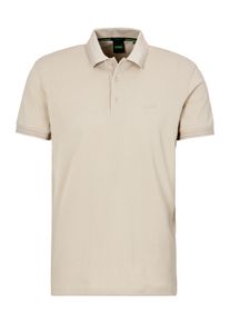 BOSS Green Herren Poloshirt "Paddy"open beige285, casual, Gr. XXL, Jersey, Obermaterial: 100% Baumwolle, Shirts, mit kontrastfarbenen Streifen am
