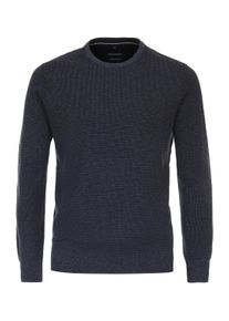 Casamoda Herren Strickpullover "Casamoda Pullover uni", blau, Gr. M, 100% Baumwolle, Pullover