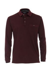 Casamoda Herren Langarm-Poloshirt "Casamoda Polo-Shirt Langarm gestreift", rot, Gr. XXL, 62% Baumwolle, 38% Polyester, Shirts