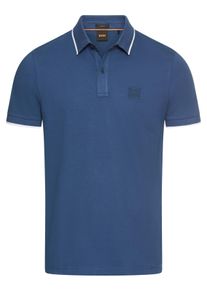 BOSS Orange Herren Poloshirt "Passertip", blau, casual, Gr. XXL, Piquu00e9, Obermaterial: 95% Baumwolle, 5% Elasthan, Shirts, mit BOSS Logo-Badge