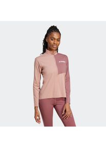 adidas terrex Damen Funktionsshirt "W MT HALFZ LS T", rosa, sportlich, Gr. XL, Obermaterial: 100% Polyester, Shirts