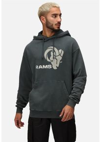 Recovered Herren Kapuzensweatshirt "NFL RAMS MONOCHROME HOODED", grau, casual, Gr. XXXL, bedruckt, 100% Baumwolle, Sweatshirts, für alle Los Angeles